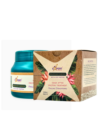 Brazilian Expert Home Care After Protein Treatment Hair Mask 250g - Prolonged Straightening with Rice and Soy-Protein Extracts
